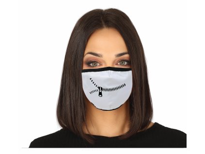 Ochranné rúško s motívom zips 1 ks