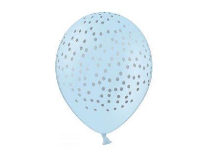 Balón modrý - bodkovaný 30 cm 1 ks