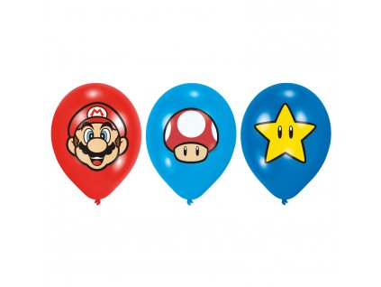 53258 latexove balony super mario 6 ks