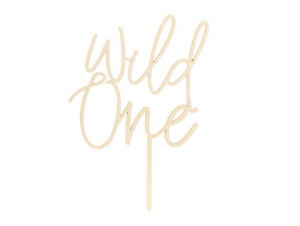 Drewniany topper na tort - Wild One 22 cm