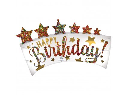 55386 foliovy balon banner happy birthday 34 x 86 cm