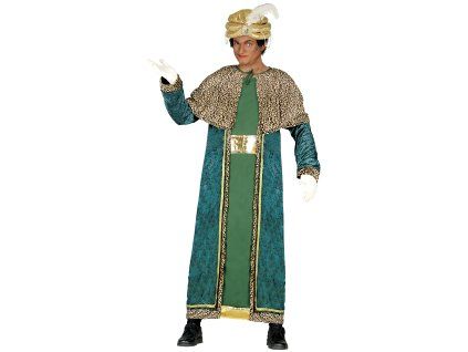 Kostým kráľ Baltazár - zelený