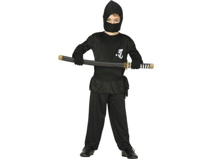 Kostým Ninja - detský (Rozmiar - dzieci M: 115-123 cm)