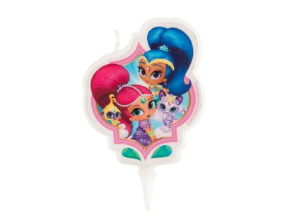 Świeczka urodzinowa - Shimmer and Shine 7 cm
