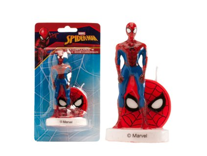 57462 1 3d narodeninova sviecka spiderman 9 cm