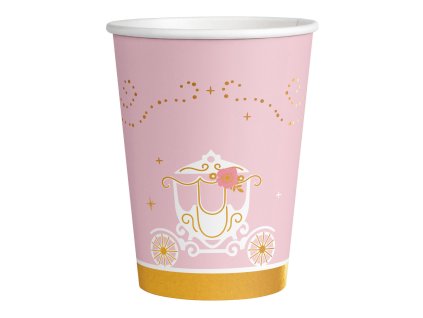 Kubki papierowe - Różowy zamek/ Łabędź 250 ml