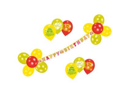 Banner - Happy Birthday z balonami