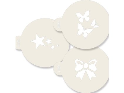 54957 stencil masla hviezdy a motyliky 3 ks