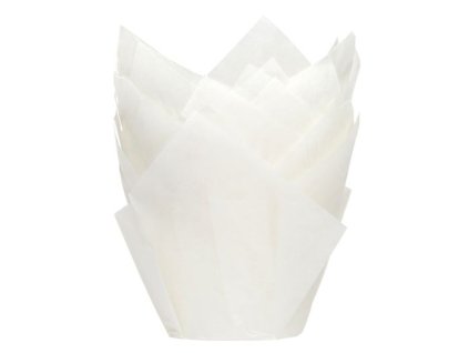 Košíčky na muffiny biele tulipán 36 ks