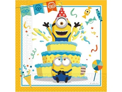 Servítky Mimoni 33 x 33 cm 20 ks