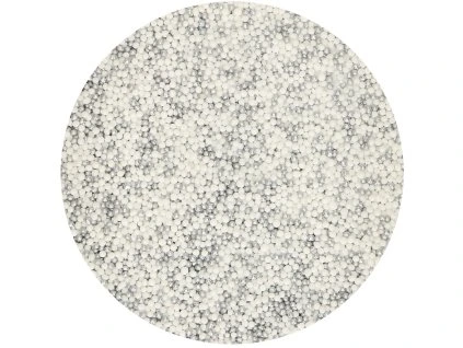 Cukrové guličky Nonpareils Silver White - Biele/strieborné 80 g