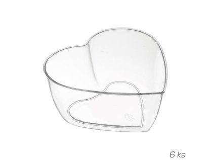 Pohárik na dezerty - srdce 0,12 l 6 ks