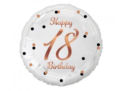 Fóliový balón - bielo/ružový 18