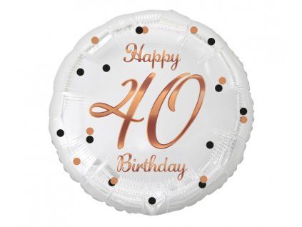 Fóliový balón - bielo/ružový 40