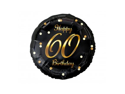 Fóliový balón čierno/zlatý 60