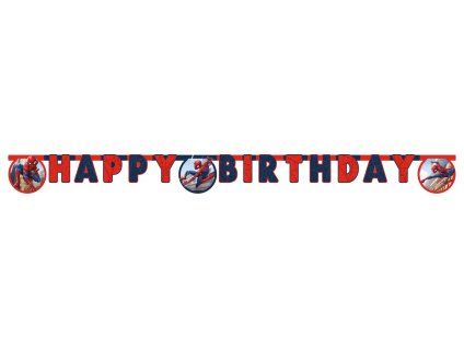 Banner Happy Birthday - Spiderman Crime