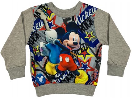 Chlapčenská mikina - Mickey Mouse sivá (Rozmiar - dzieci 104)