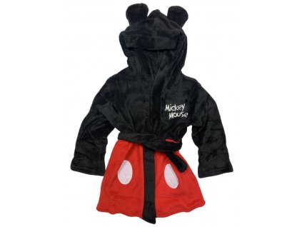 Detský župan - Mickey Mouse červeno-čierny (Rozmiar - dzieci 104/110)