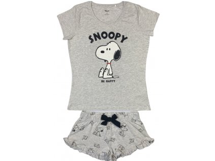Dámske pyžamo - Snoopy sivé (Rozmiar - dorosły L)