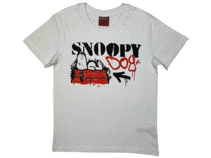 Chlapčenské tričko - Snoopy biele (Rozmiar - dzieci 134)