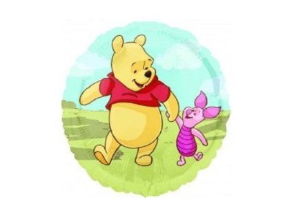 Fóliový balón - Macko Pu a Piglet kruh