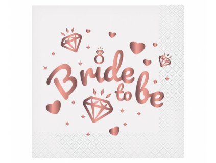 70768 servitky bride to be biele 33 x 33 cm 20 ks