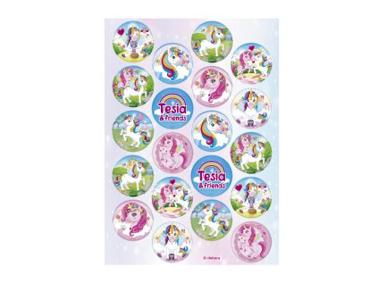 231401 MINI DISCOS COMESTIBLES UNICORNIO TESIA 34CM ZERO 1