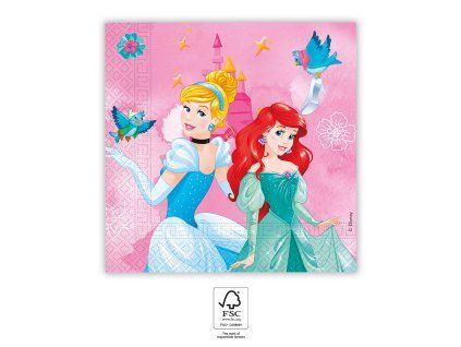 Servítky - Disney Princezné 20 ks 33 x 33 cm