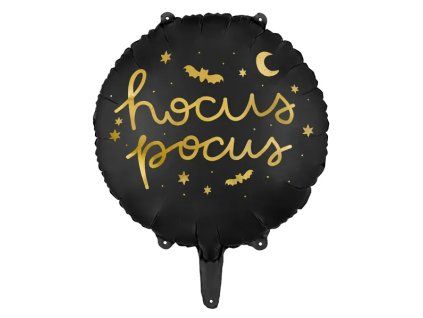 Fóliový balón - Hocus Pocus čierny 45 cm