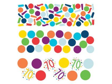 Farebné narodeninové konfety - 70