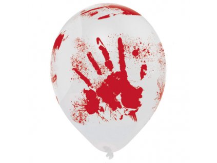 72090 sada latexovych balonov krvave odtlacky 6 ks