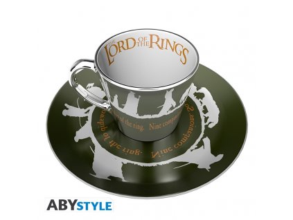 lord of the rings mirror mug plate set fellowship