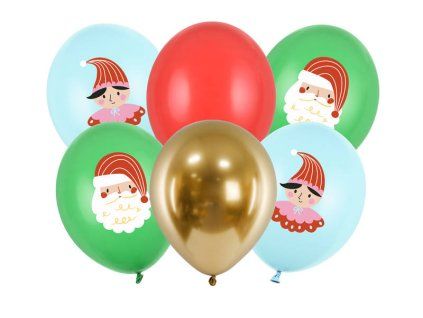Sada latexových balónov - Vianoce Candy land 6 ks