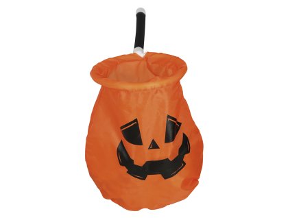 Torebka na cukierki z patykiem - Halloweenowa dynia