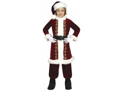 Detský kostým - Santa Claus bordový (Rozmiar - dzieci S)