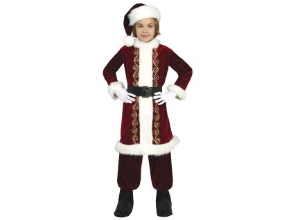 Detský kostým - Santa Claus bordový (Rozmiar - dzieci S: 101-109 cm)