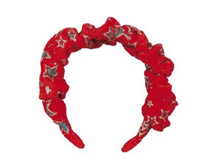 Dámska vianočná čelenka - červená