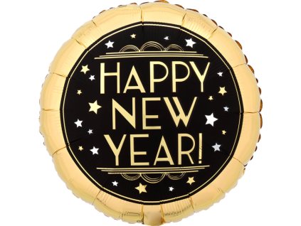 75438 foliovy balon happy new year kruh