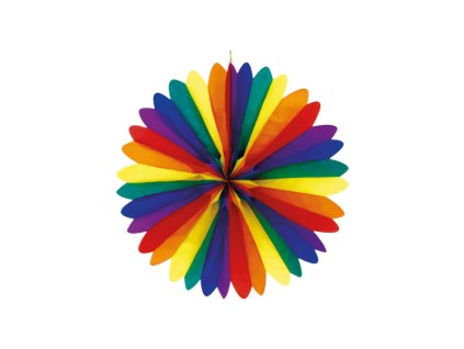 Papierowa dekoracja wisząca - Tęcza 50 cm