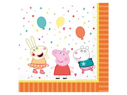 78623 servitky peppa pig oranzovy 33 x 33 cm