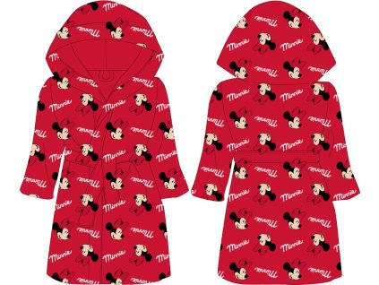 Dievčenský župan - Minnie Mouse, červený (Rozmiar - dzieci 110/116)