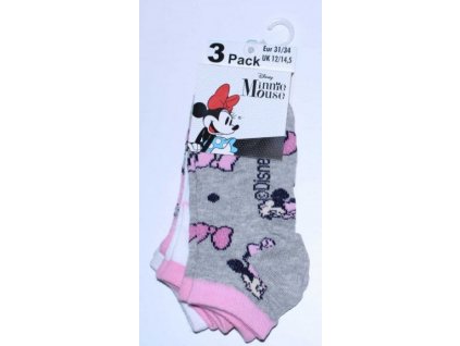 Sada 3 párov detských ponožiek - Minnie (Rozmiar skarpet 23-26)
