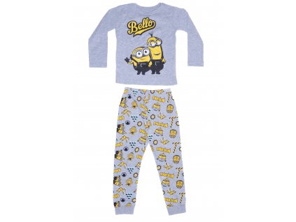 Chlapčenské pyžamo - Mimoni, sivé (Rozmiar - dzieci 104)