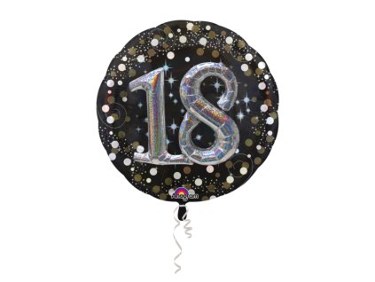 79964 foliovy balon 18 trblietava zlata 81 x 81 cm