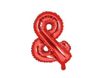 Fóliový balón Mini - Ampersand & červený