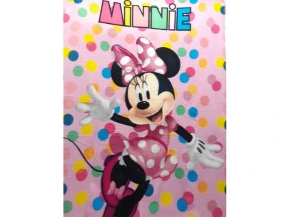 Detská deka - Minnie Mouse bodkovaná 100 x 140 cm