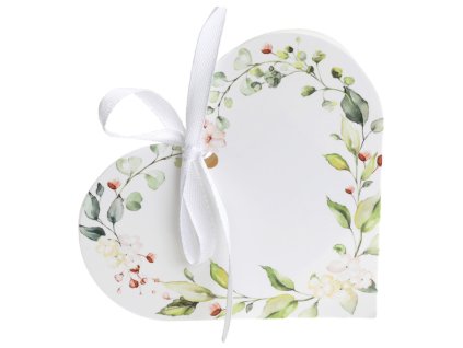 Krabička na darčeky - srdce s mašľou 6 ks