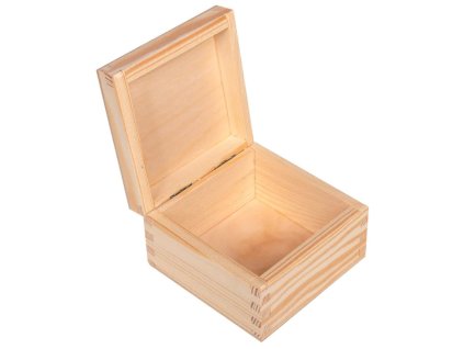 Drevená krabička 10 x 10 x 5,5 cm