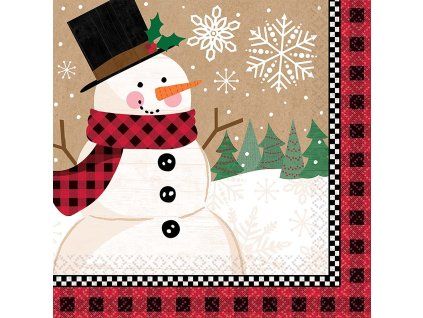 Vianočné servítky - Snehuliak 33 x 33 cm