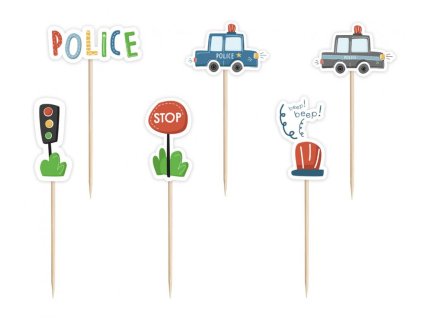 84063 ozdoby na cupcakes policia